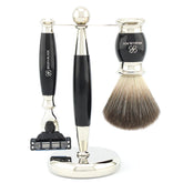 Lee Shaving Range 3 Edge Razor for Precise Daily Shaving - Black Synthetic